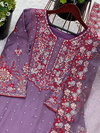Nsr 849 Heavy Chinon Silk With 5mm Embroidery Sequence Work Top With Sharara Dupatta Suppliers In India